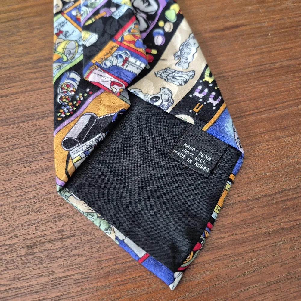 Vintage 90s Nicole Miller Medical Theme Tie